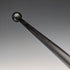 British vintage black shaft round handle walking stick 92cm